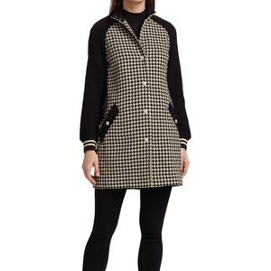 BIRTHDAY SALE.  Rag & Bone Cathy Houndstooth Longline Bomber Jacket. Size 6.